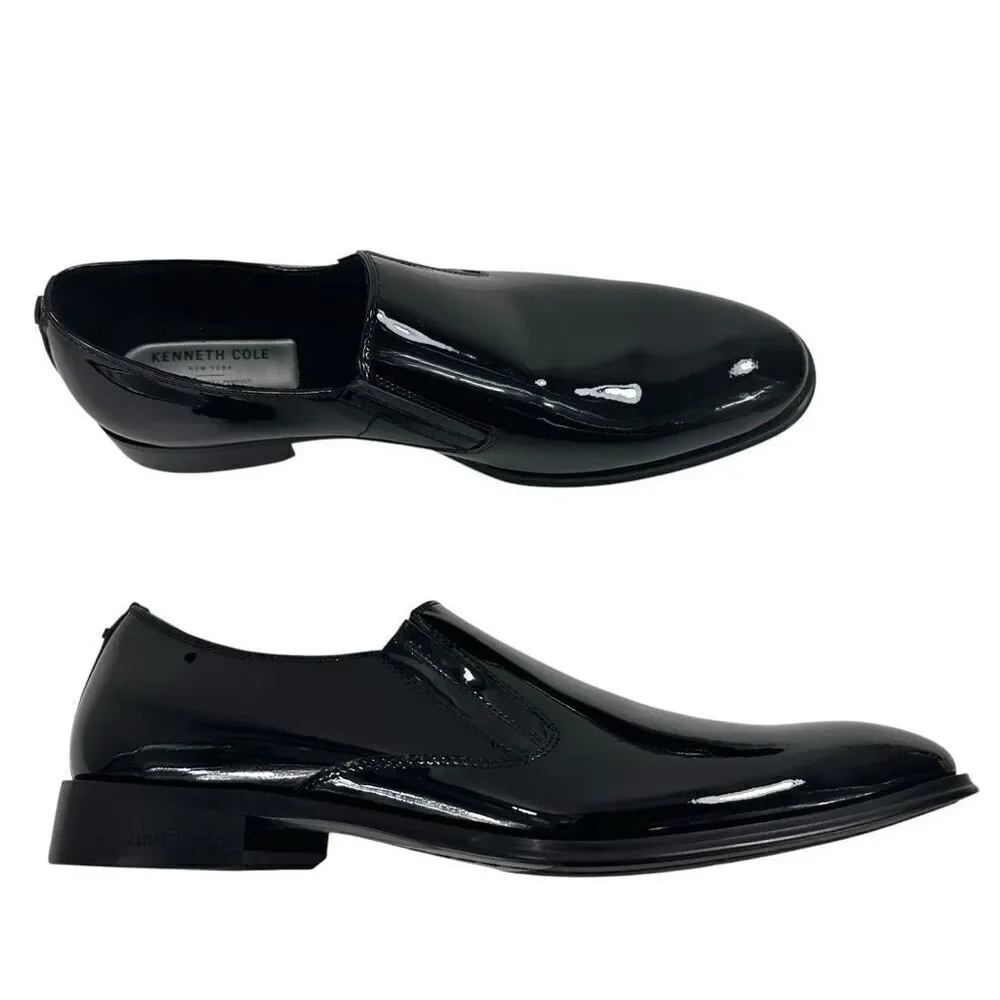 Kenneth Cole Tully Patent Leather Slip-on Loafers NWOT Men’s Size 12M